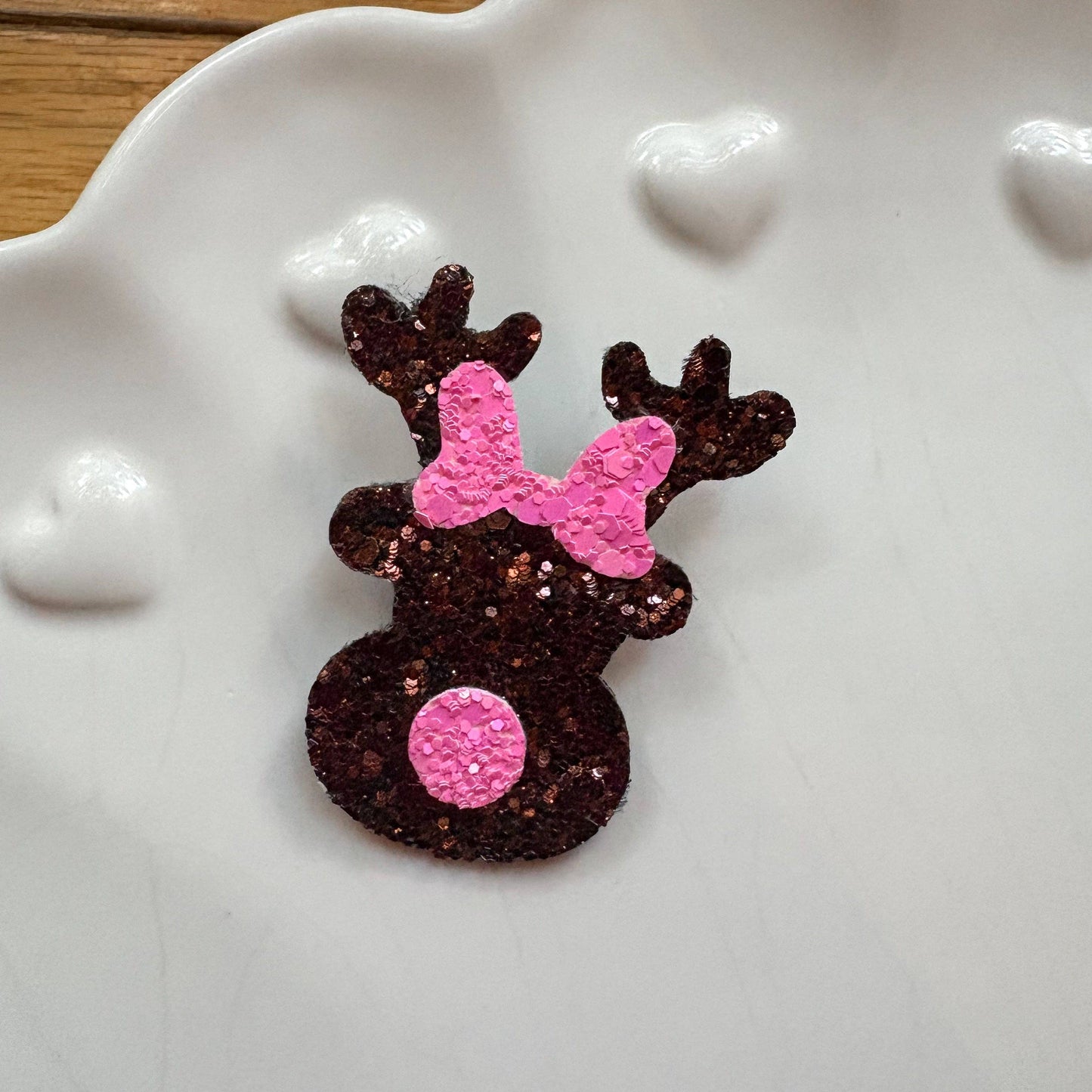Reindeer Glitter Hair Clip