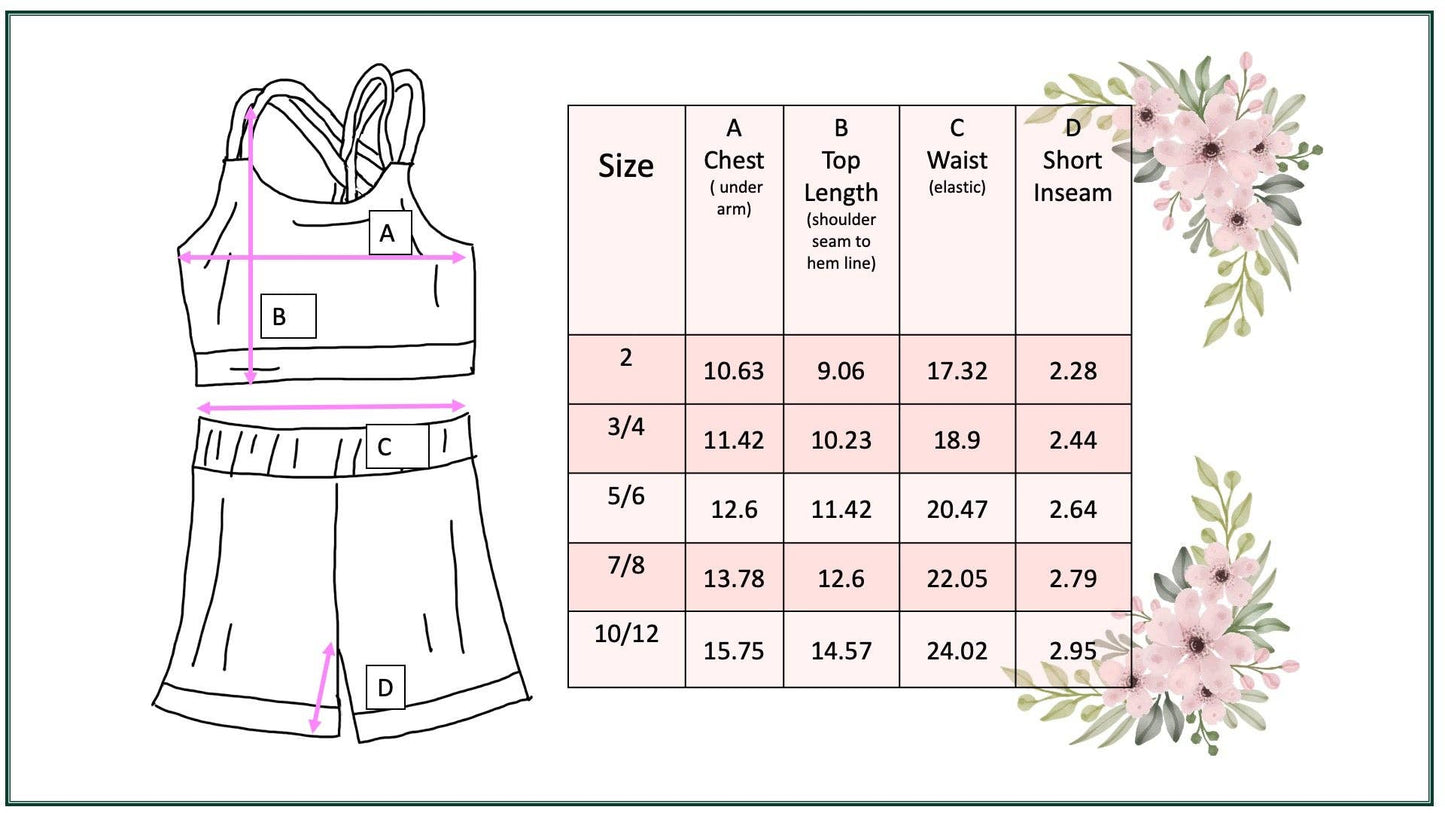 Kids Flower Power Crossback Yoga Two Piece Play Set