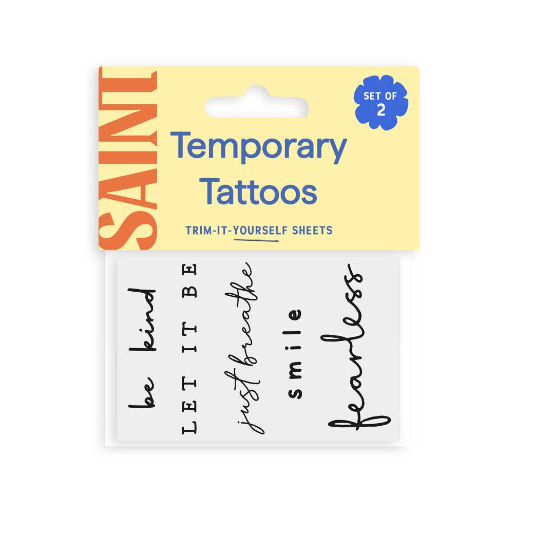 Self Love Affirmation Temporary Tattoos