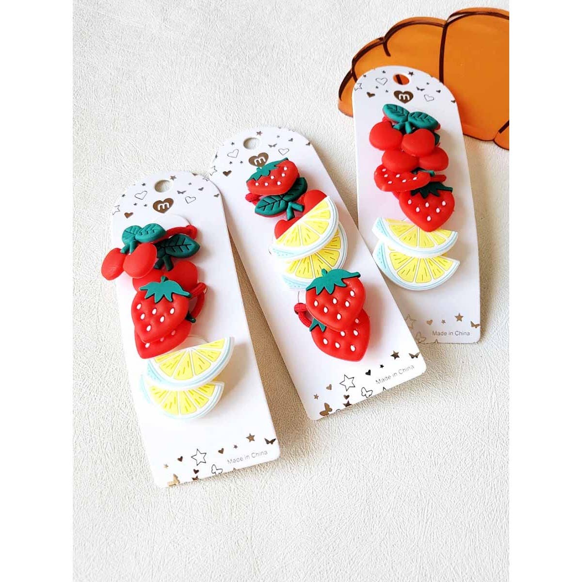 Kids Fresh Fruit Hair Tie Set