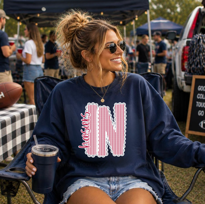 Lace Trim IN Hoosiers Tee or Sweatshirt