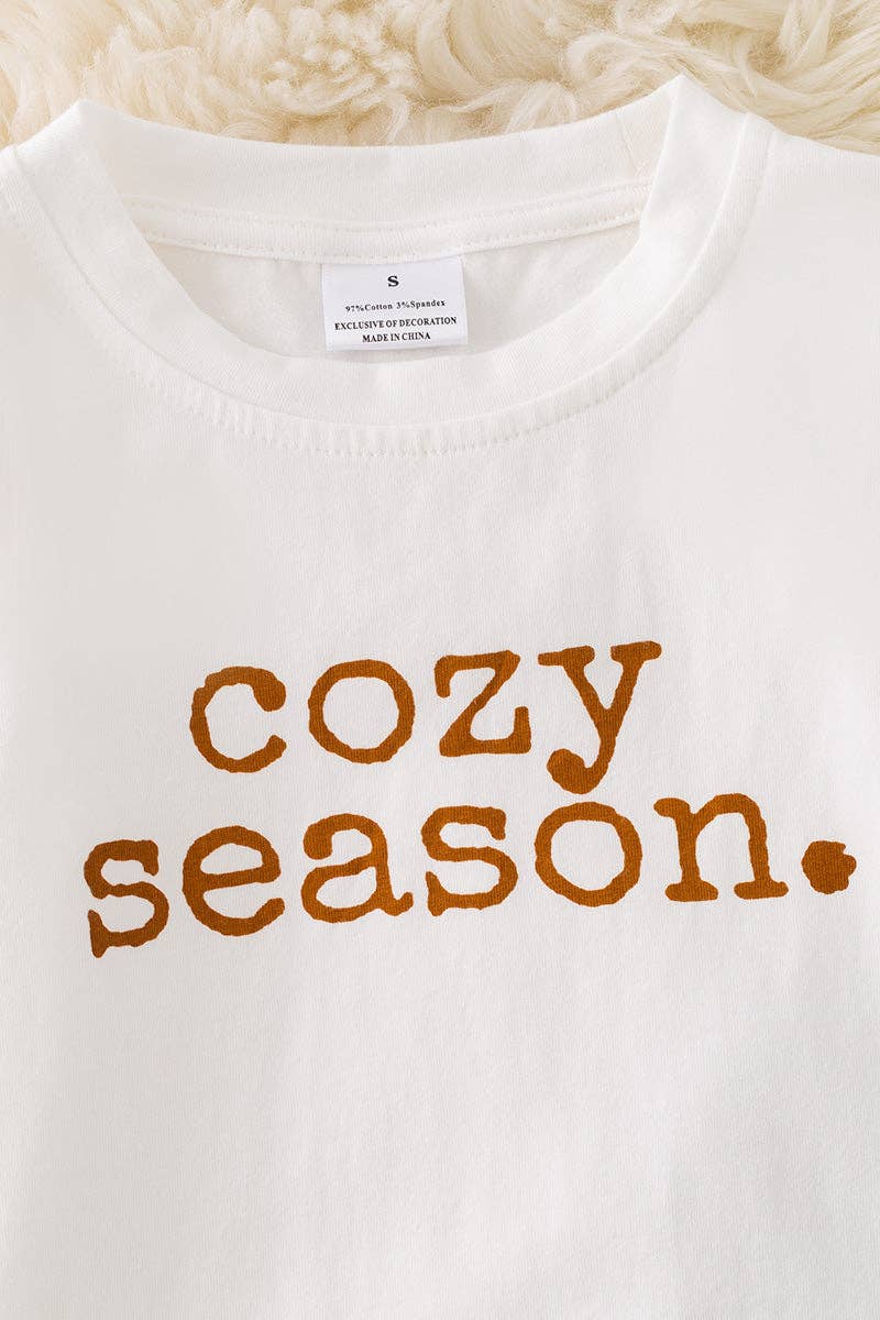 🩷"Cozy Season" Coquette bow sleeve and brown pants. OFG50982 SOL