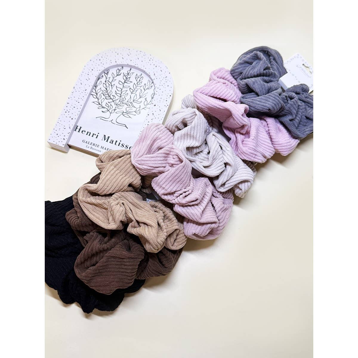 Soft Corduroy Cozy Scrunchie Set