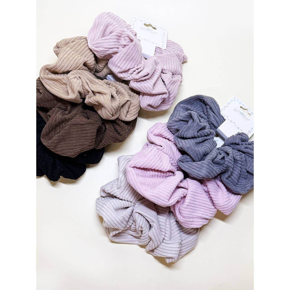 Soft Corduroy Cozy Scrunchie Set