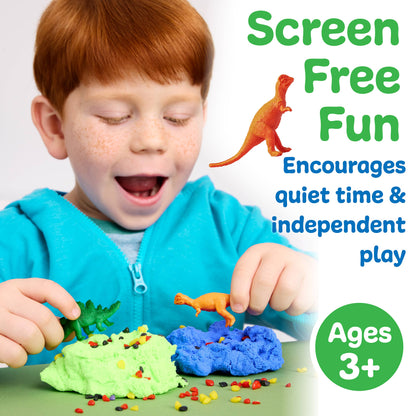 Sensory Mini Play Kit Jar with Cloud Clay: Dinosaur Theme