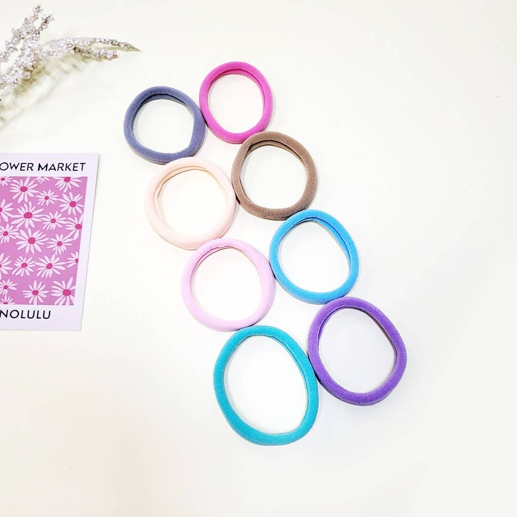 8 pcs Pastel Tone Hair Tie Set
