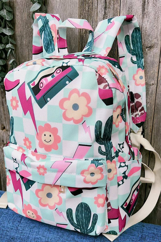 Strike, Floral, Cactus Printed Kids Backpack