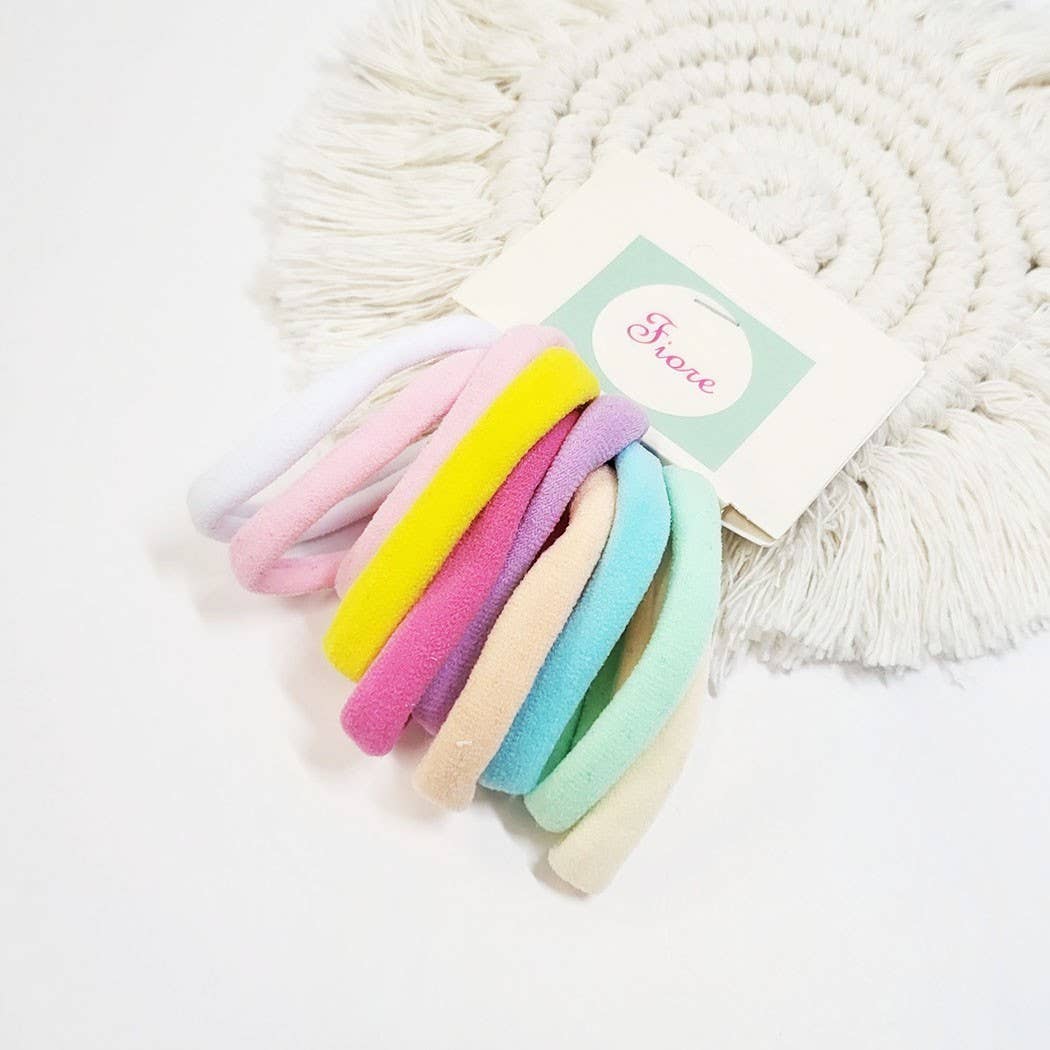 8 pcs Pastel Tone Hair Tie Set