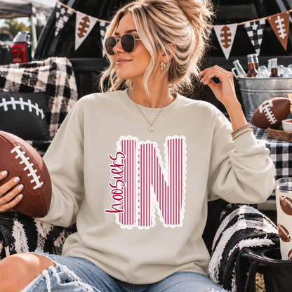 Lace Trim IN Hoosiers Tee or Sweatshirt