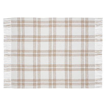 Wheat Plaid Woven Throw 50x60