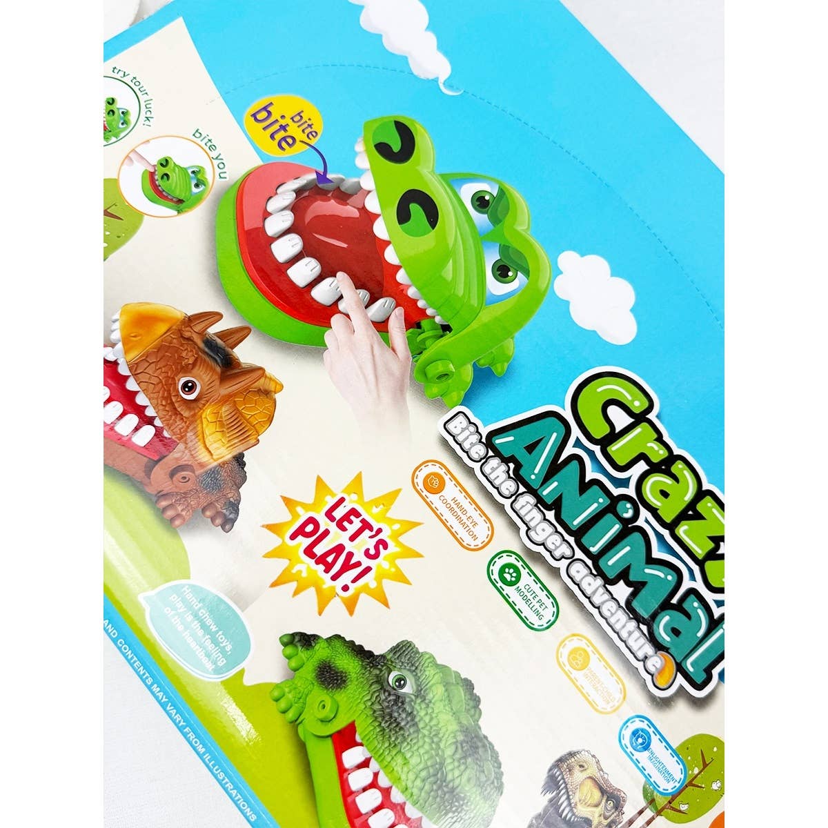 Dino Mouth Bite Finger Challenge Game