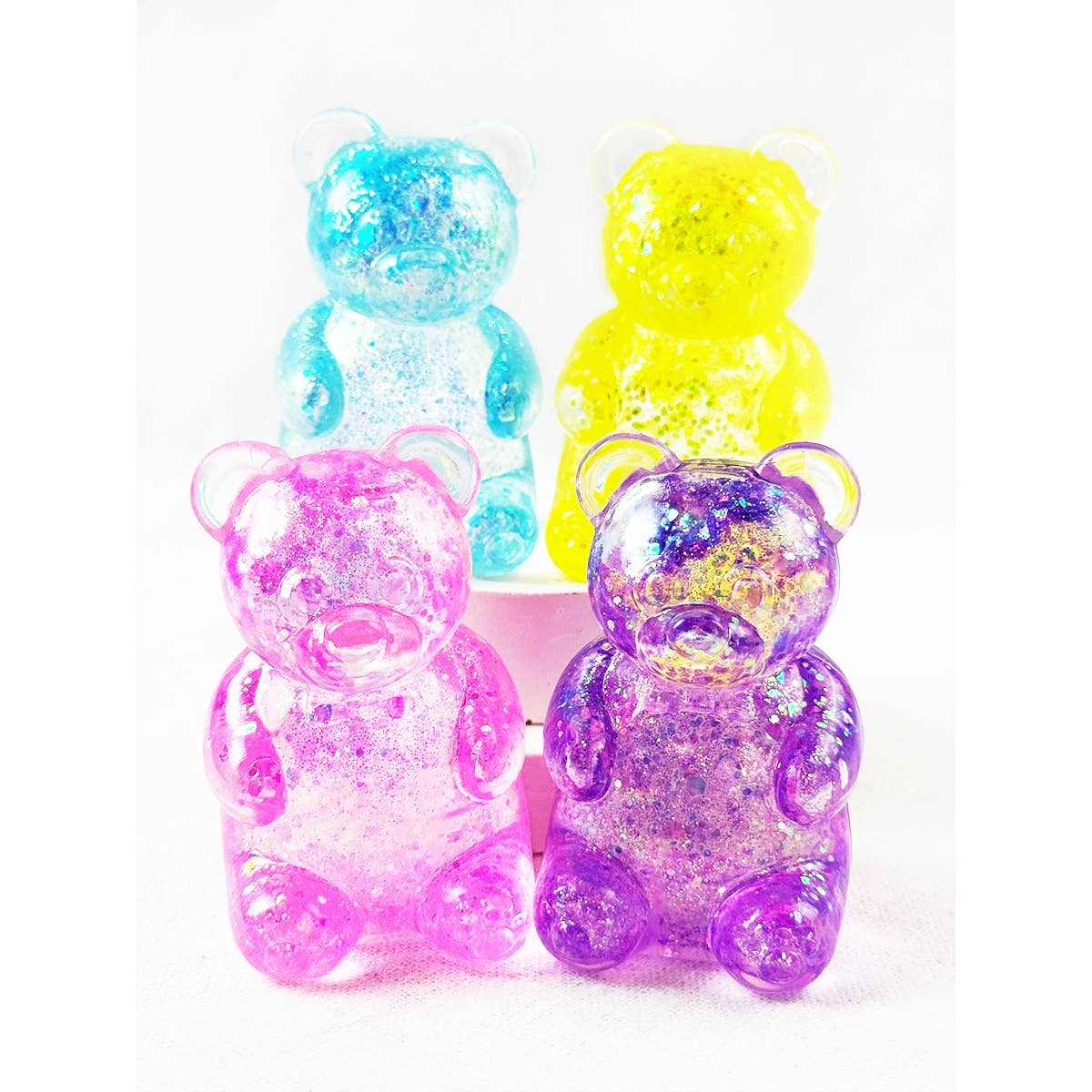 Glittered Gummy Bear Squishy Toy