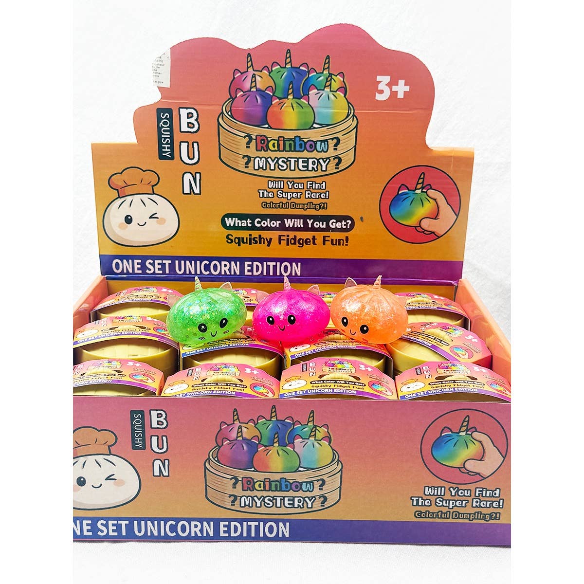 Cute Glitter Unicorn Mini Dumpling Squishy Toy