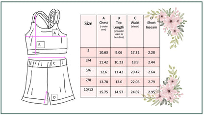 Kids Flower Power Crossback Yoga Two Piece Play Set