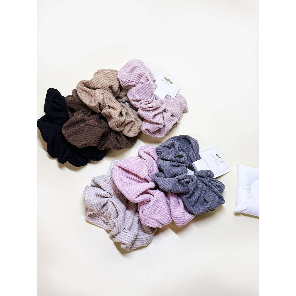 Soft Corduroy Cozy Scrunchie Set