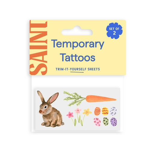 Spring Bunny Temporary Tattoos