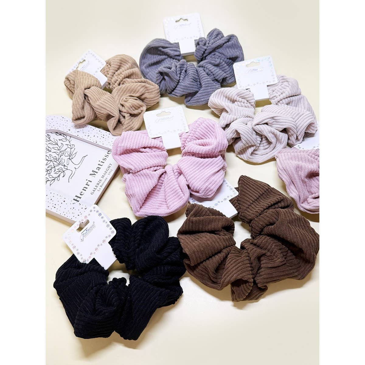 Soft Corduroy Cozy Scrunchie Set