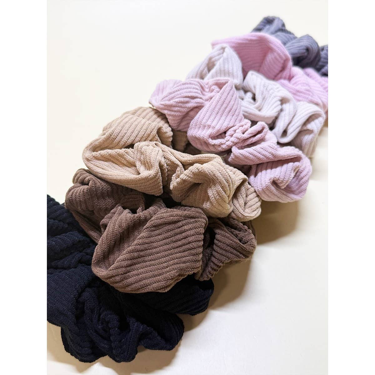Soft Corduroy Cozy Scrunchie Set