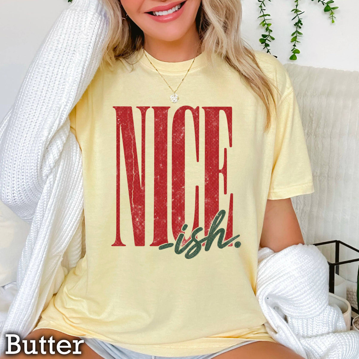 Nice -ish Christmas Shirt | Comfort Color
