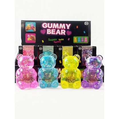 Glittered Gummy Bear Squishy Toy