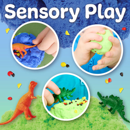 Sensory Mini Play Kit Jar with Cloud Clay: Dinosaur Theme